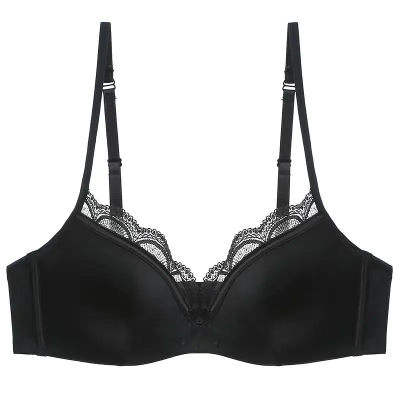 Französischer Luxus-Seiden-BH für Damen mit kleiner Brust, verstellbares Schlankheits-Bralette- und Höschen-Set, bequem, sexy, transparentes Dessous-Set — image 8