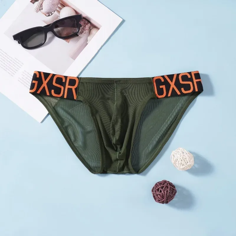 Nuovo slip uomo vita bassa alto filo forcella cotone U convesso comodo semplice slip uomo shorts testa GXSR — image 5