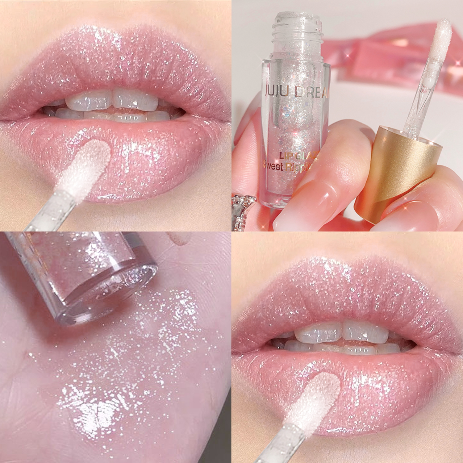 ลิปกลอสสีหวานประกายแวววาว ลิปกลอส ลิปกลอสโปร่งแสง ลิปกลอสน้ำ แวววาวบริสุทธิ์ — image 8