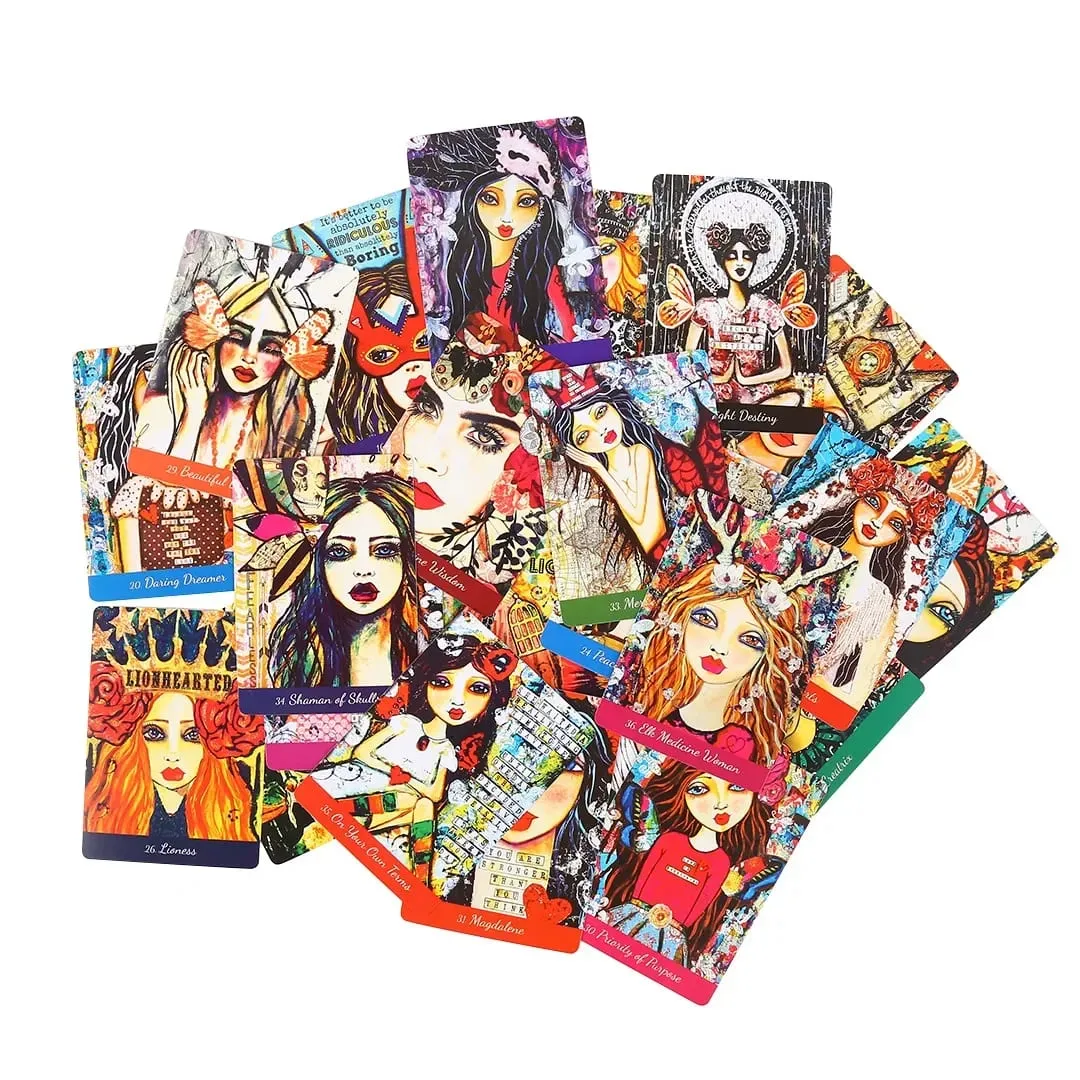 Love Your Inner Goddess Oracle cards 44 deck Tarot English Visions Divination Edition Deck Borad Playing Games — image 4