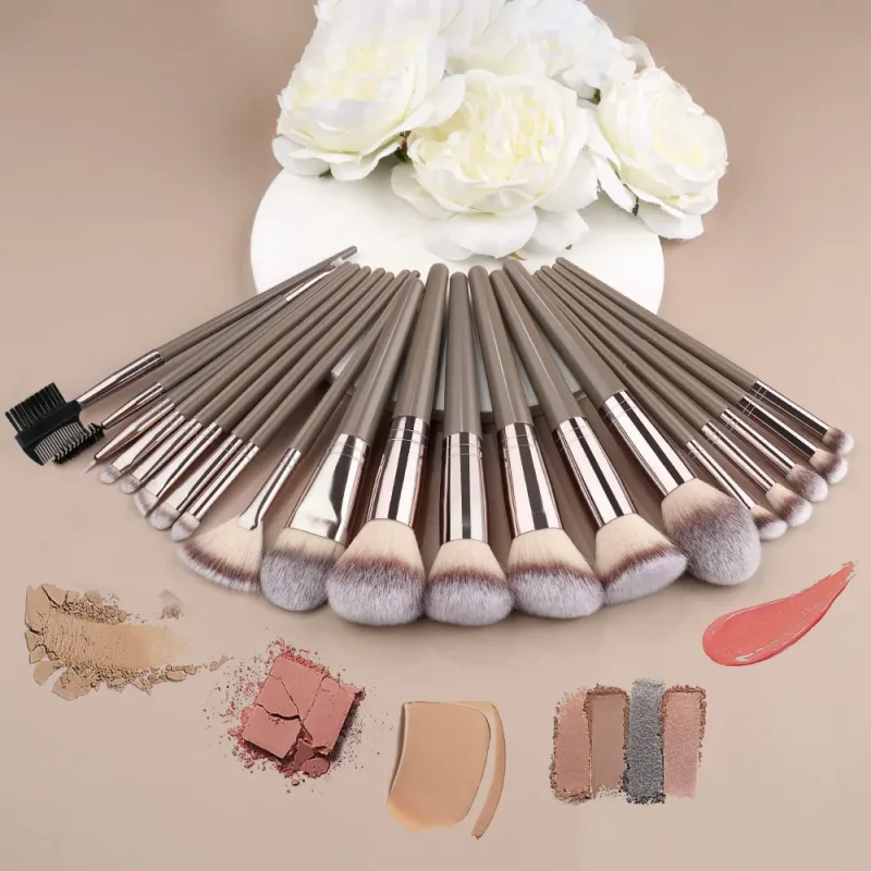 3-20 pezzi pennelli per trucco set fondotinta ombretto, fard evidenziatore morbido e soffice correttore pennello per miscelazione Kabuki strumento di bellezza femminile — image 3