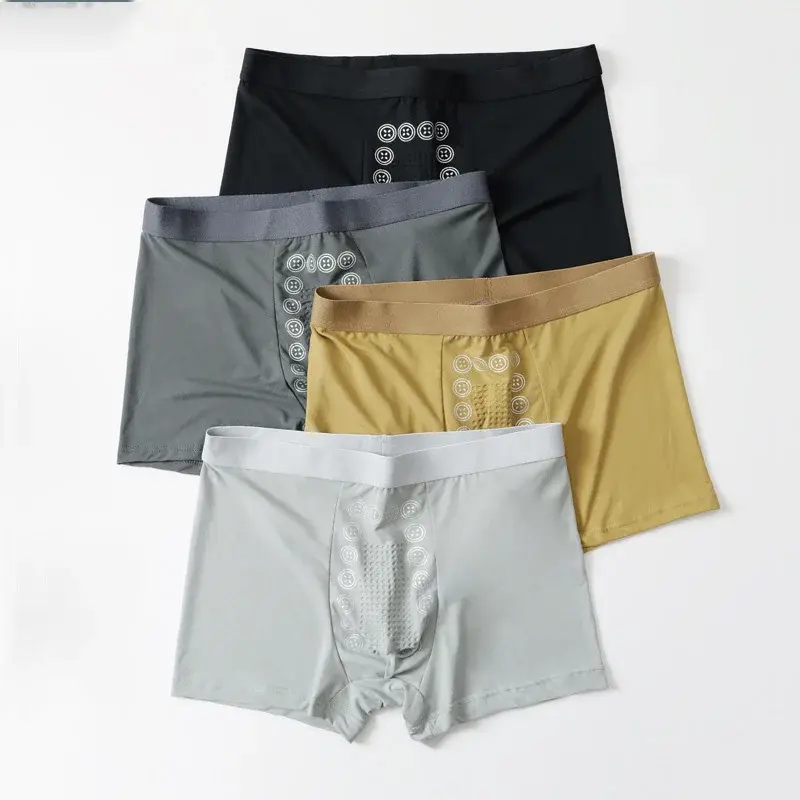 Pantaloni da massaggio boxer autunno inverno da uomo comodi e traspiranti energetici con pantaloni a quattro angoli ad angolo piatto a vita media — image 4