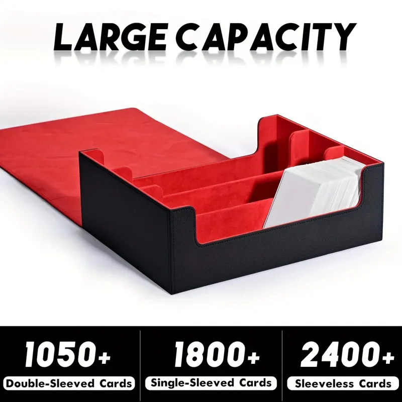 Boîte de rangement pour cartes à collectionner, peut contenir plus de 1800 jeux simples, fermeture magnétique, boîte à cartes en cuir PU, convient aux cartes TCG Yugioh — image 10