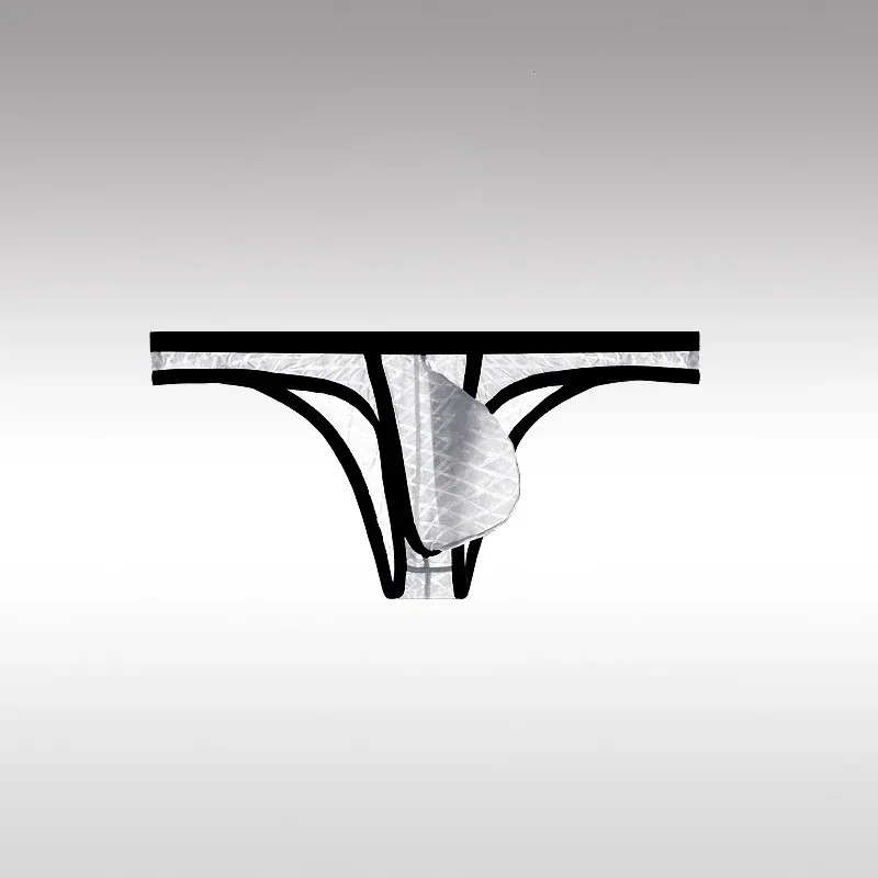 Men's Underwear Sexy Low Waisted Comfortable Triangle Pants Ice Silk Mesh Transparent Briefs