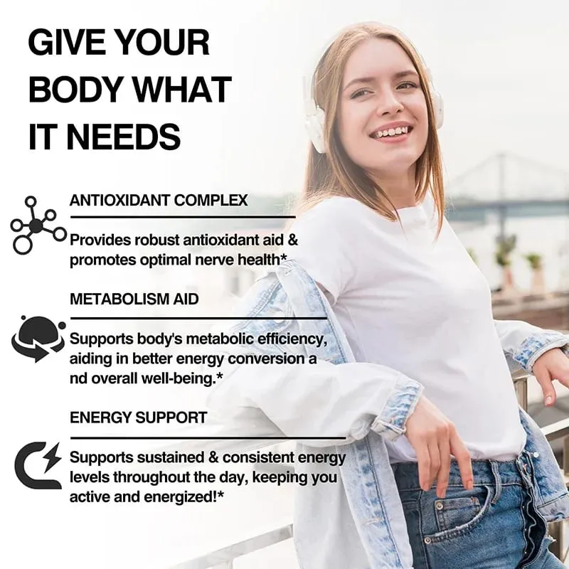Alpha Lipoic Acid Capsules - Promotes Nervous System Health Blood Circulation Cardiovascular Support Brain Health — image 4