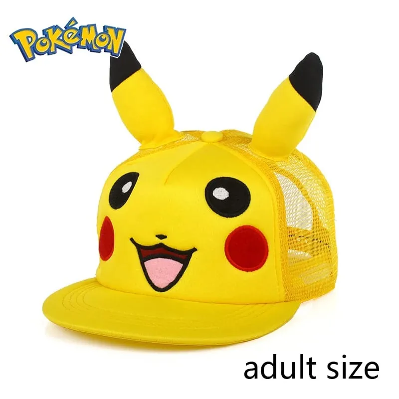 Pokemon Pikachu Berretto da baseball Anime Cartoon Figura Cosplay Cappello regolabile Donna Uomo Bambini Sport Berretti Hip Hop Giocattoli Regalo di compleanno — image 6