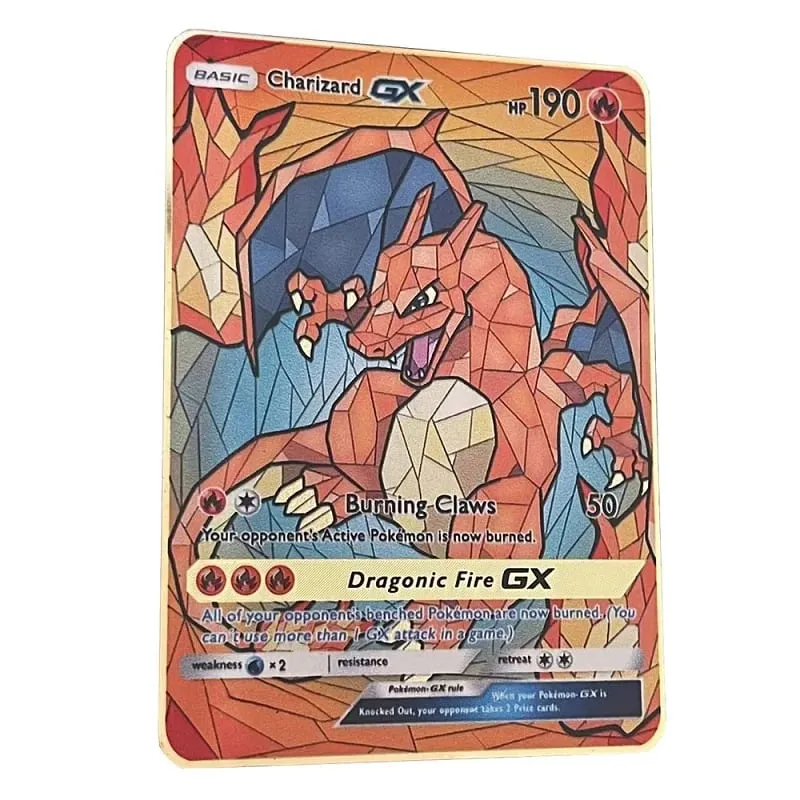Cool ใหม่ Pokemon การ์ดโลหะ 10000 คะแนน Arceus Charizard Super Card ภาษาอังกฤษ Mewtwo Lucario Greninja Lillie อะนิเมะการ์ด — image 34