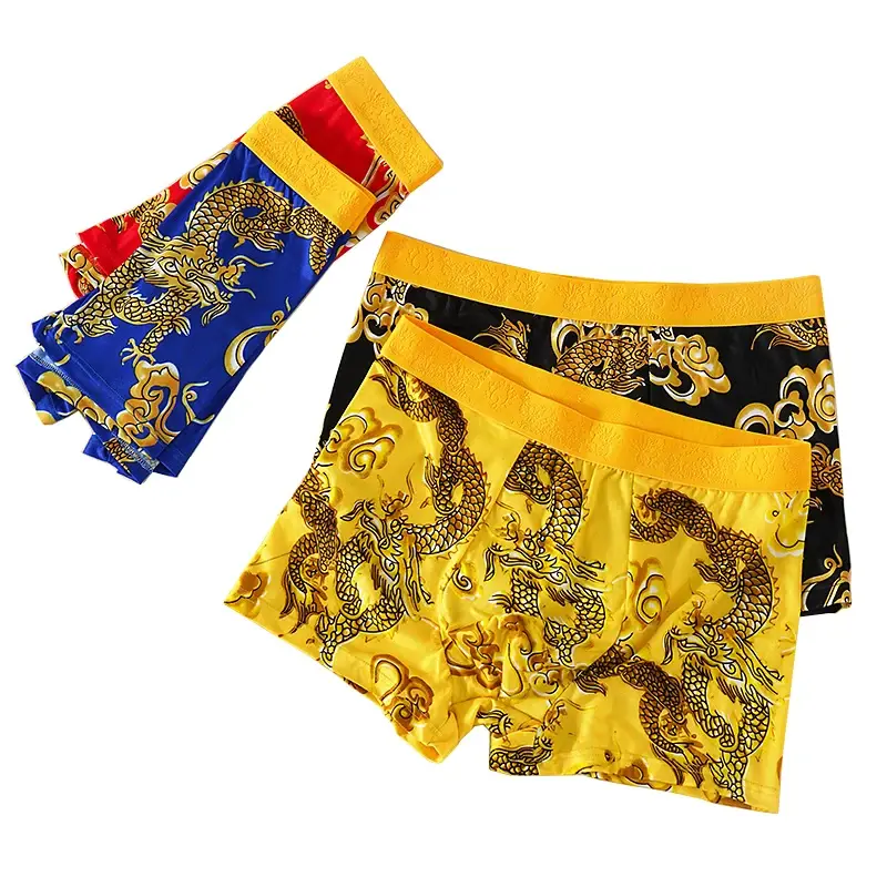 4 stks/set Mannen Ondergoed 3D Patroon Sexy Onderbroek U-vormige Bolle Pouch Mode Jongens Slipje Nieuwe Stijl Boxershorts mannen — image 3