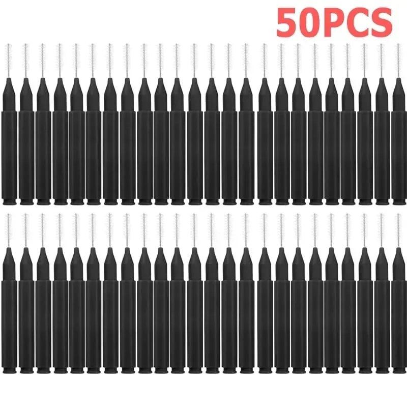 50 DB Mini szemöldökkefe Hordozható szemöldökápoló kefék eldobható hajlítható mikro szempilla szemöldökemelő kefék applikátorok eszközök — image 27