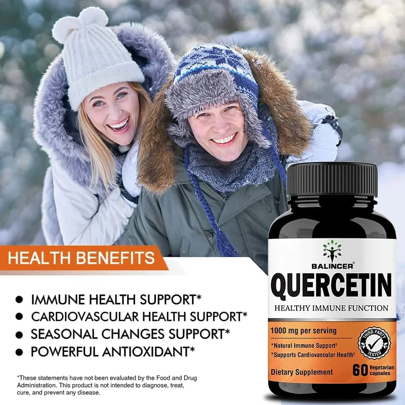 Supplément naturel de quercétine Capsules végétaliennes Soutien aux bioflavonoïdes - Soutient la santé immunitaire et les niveaux d'énergie — image 2