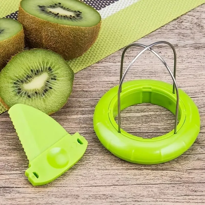 Coupe-Kiwi de fruits rapide, éplucheur, trancheur, Gadgets de cuisine, outils d'épluchage de Kiwi en acier inoxydable, éplucheur de fruits créatif de cuisine — image 4