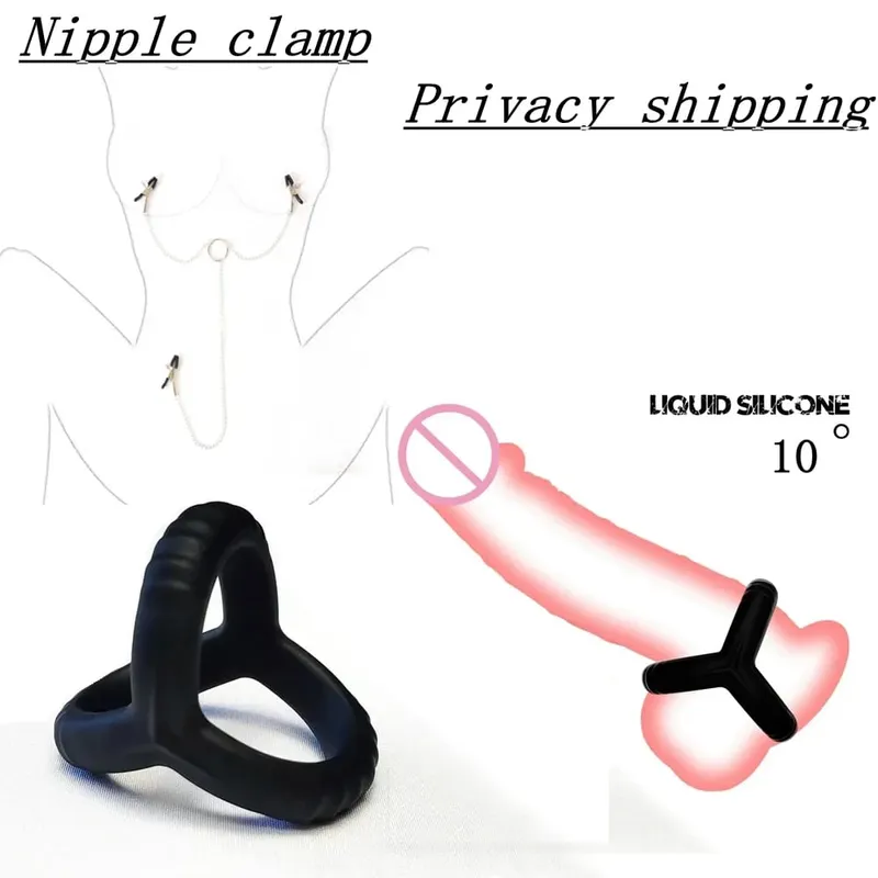 Sort silikone Cockring Forsinkelse Ejakulation Sædlås Ring Genanvendelig Cockring Mænd Penisring Sexlegetøj til par Sexbutik — image 11