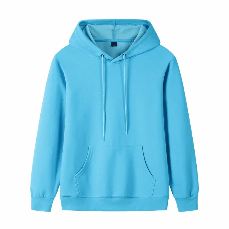 Fashion 9 Colors High-Quality Pullovers Custom Logo Printed Personal Group Brand Embroidery Men and Women 100% Cotton Hoodies — image 21