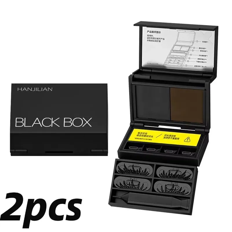 3-in-1 Stempel-Eyeliner-Set für den unteren Wimpernbereich, wasserdicht, langlebig, schnelle Anwendung, tragbare Augen-Make-up-Werkzeug-Set-Box — image 8