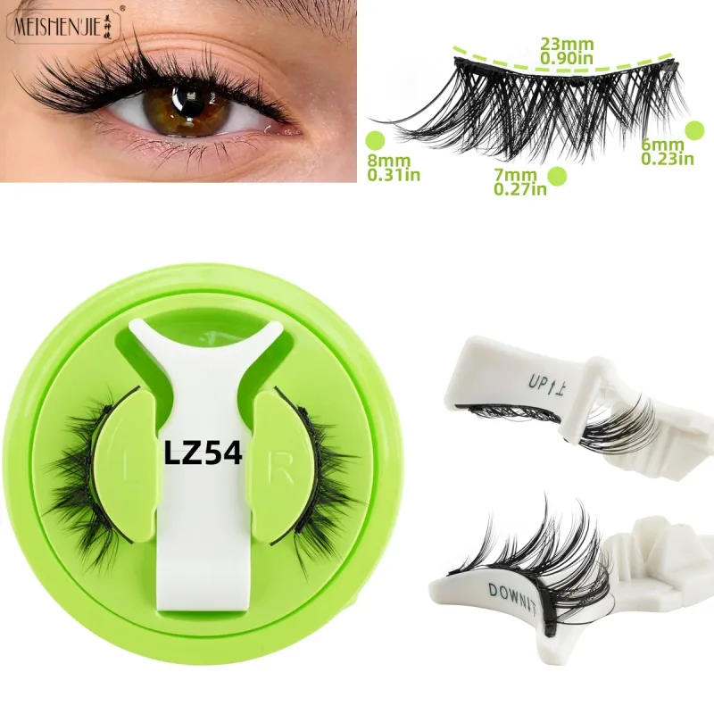1/3 คู่ Magnetic Eye Lashes ขนตาทำด้วยมือ Soft Reusable Magnetic Lashes ดูธรรมชาติ 3D False Lashes แต่งหน้าแหนบชุด — image 15