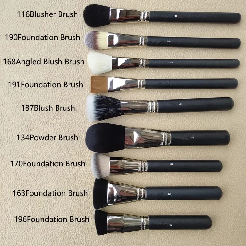 1 stück M serie Make-Up Pinsel Pulver Kontur Lidschatten Make-Up Pinsel Tier Haar Holz Griff Hohe Qualität Kosmetische Werkzeug künstler — image 3