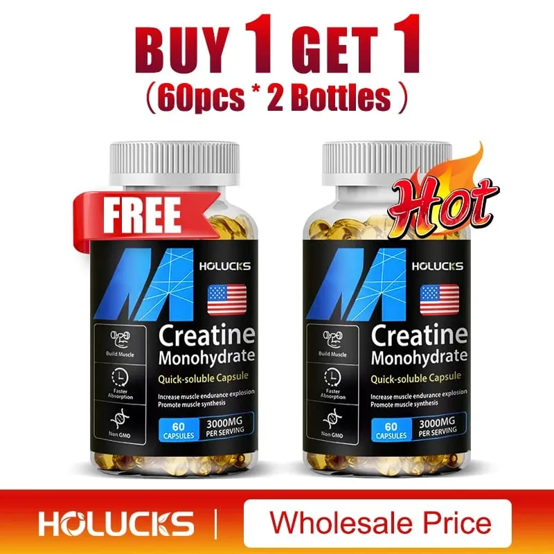 ซื้อ 2 แถม 2 ฟรี! แคปซูลครีเอทีนโมโนไฮเดรตบริสุทธิ์สนับสนุนการเจริญเติบโตของกล้ามเนื้อ ความแข็งแกร่งและประสิทธิภาพช่วยเพิ่มการทำงานของการรับรู้ — image 9