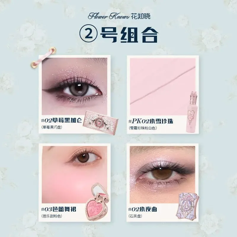 Flower Knows Makeup Gift Set Pearl Shimmer Eyeshadow Velvet Matte Lip Mud Waterproof Blush Long-Lasting Concealer Cosmetics Kit — image 3