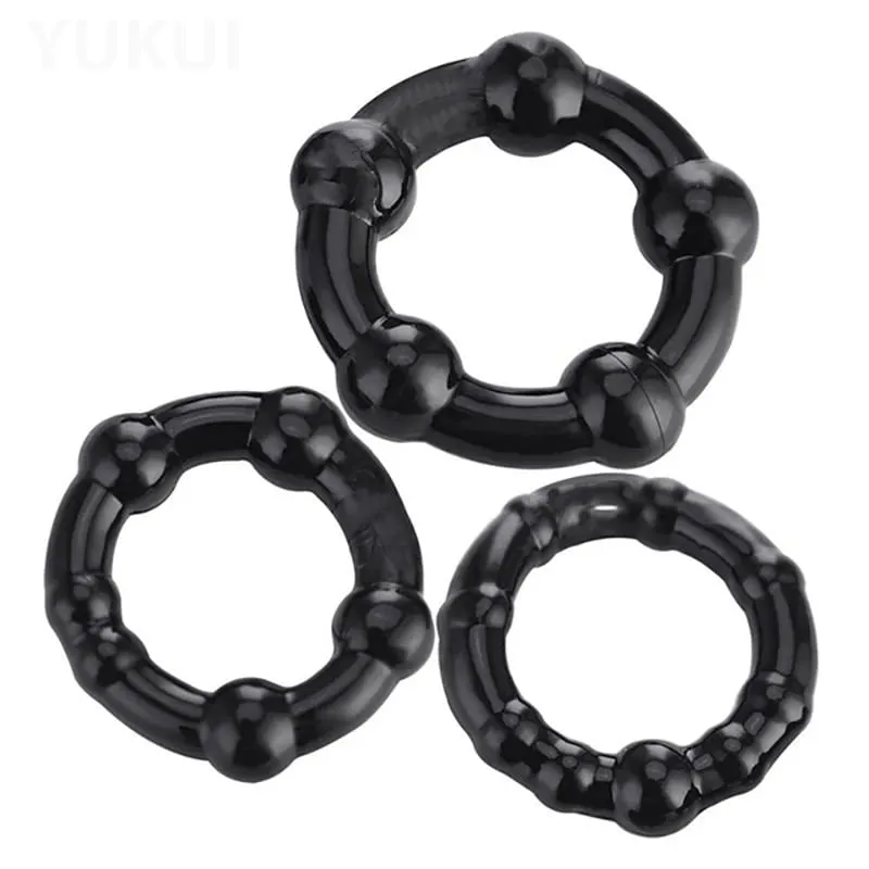 3 Pz/set Anello Del Rubinetto Eiaculazione di Ritardo Anello Del Pene Giocattoli Del Sesso Per Gli Uomini Cazzo Ingrandimento Del Silicone Forniture Per Adulti 18+ Erezione più forte — image 7