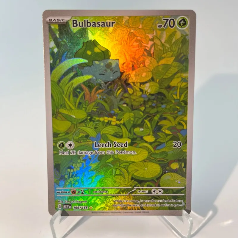 Pokémon 151 PKM Cards PTCG3-D Bulbasaur Squirt Rainbow Gengar ex Holographic Ex GX Rare Collection Battle Toys Hadiah untuk Hobi — image 10