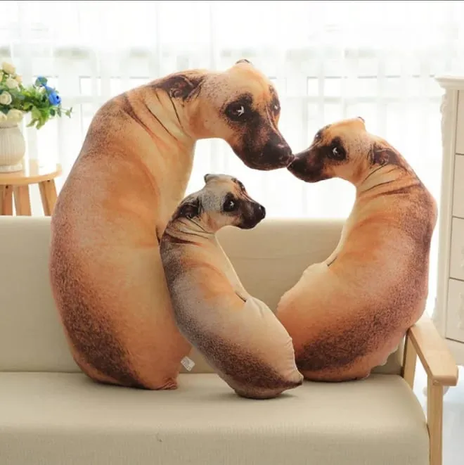 Cuscino per cani con simulazione stampata in 3D, divertente cuscino a forma di animale domestico, soggiorno, camera da letto, decorazione morbida, regalo di festa personalizzato — image 3