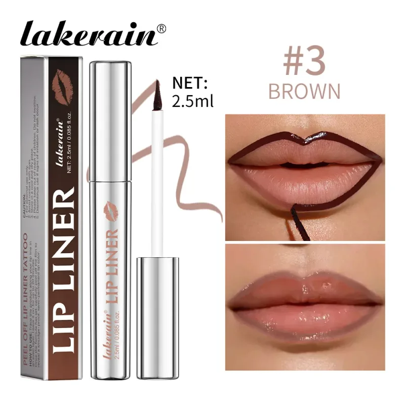 Lakerain Peel Off Lip Liner, wasserfest, wischfest, langanhaltende Farbe, lichtecht, hydratisiert, nährt das Lippenkontur-Make-up — image 10