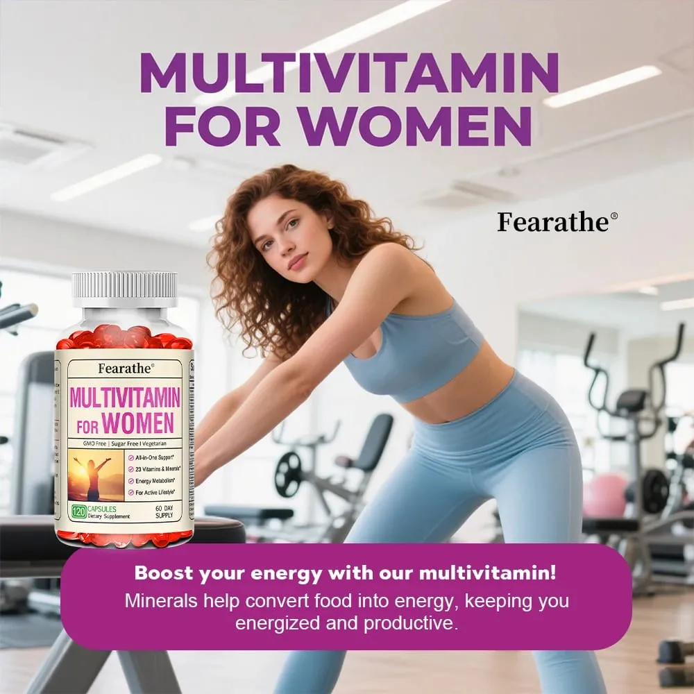 Multi-capsules quotidiennes pour femmes - Multivitamines quotidiennes antioxydantes pour soutenir l'énergie et la santé immunitaire - 120 gélules — image 6