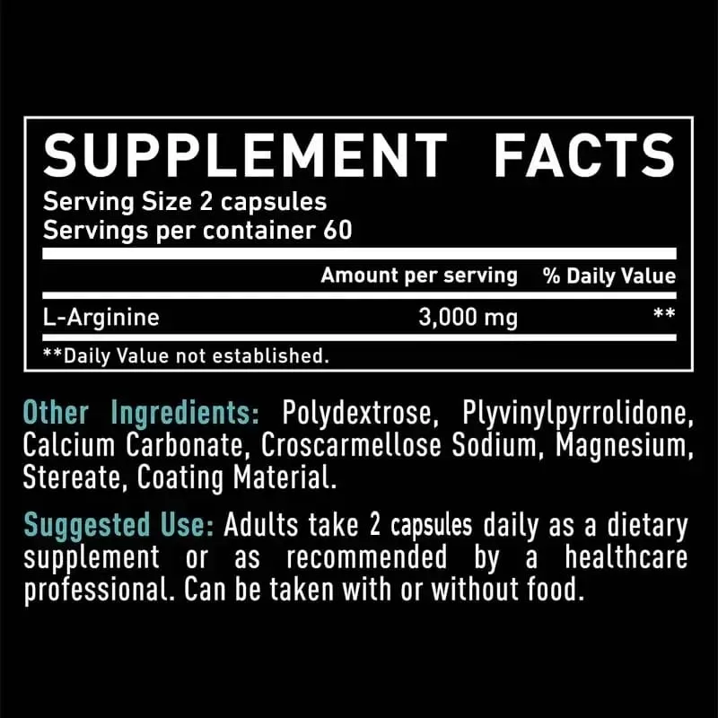 Suplemen L-Arginine Meningkatkan Daya Tahan -Peningkatan Kekuatan Energi Pendukung Pembuluh Darah dan Daya Tahan Selama Latihan | Otot Mas — image 3