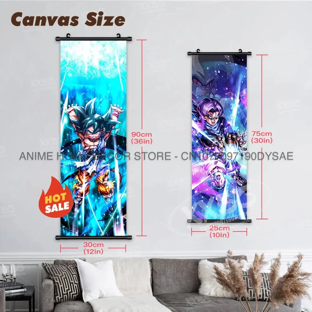Dragon Ball Posters Anime Figures Wall Art Frieza Home Decor VegetaIII Scrolls Picture Goku Hanging Painting Son Gohan Wallpaper — image 4