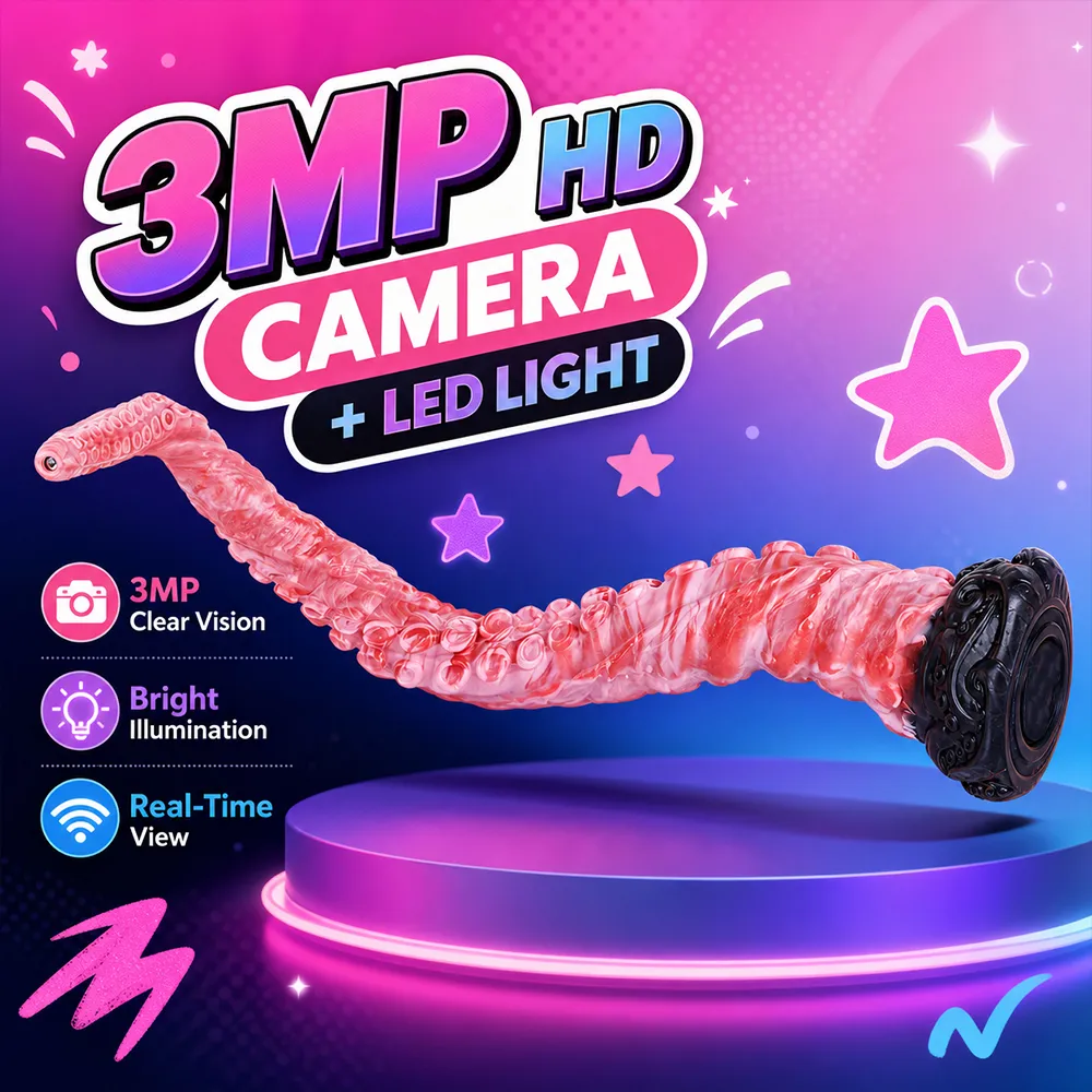 Dilatatore anale Endoscopio Speculum per fotocamera 101 cm Tentacolo estremo Dildo Butt plug in silicone Formazione Ano Espansione 18+ Giocattoli del sesso — image 3