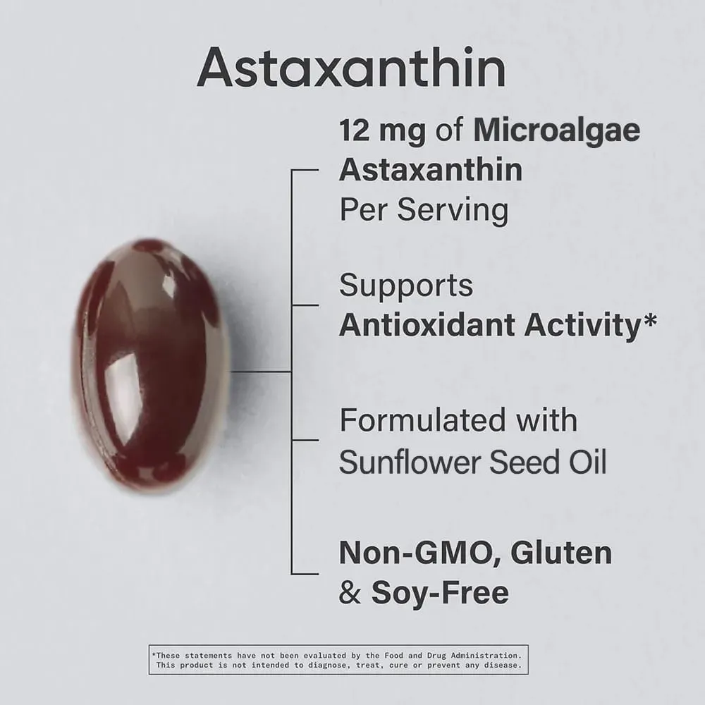 Astaxantina 12mg Integratori antiossidanti di astaxantina premium | Supporta la circolazione interna delle articolazioni oculari e la salute della pelle | Abbronzatura — image 2