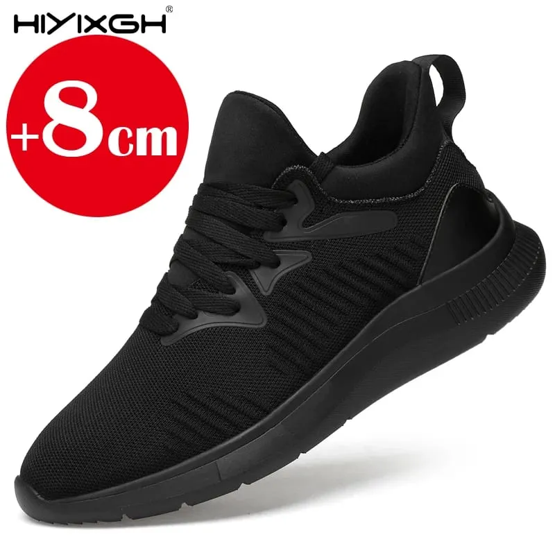 Chaussures rehaussantes pour hommes, hauteur augmentée de 6cm 8cm, baskets de marque de luxe en cuir véritable, talons cachés, chaussures décontractées, 2025 — image 1