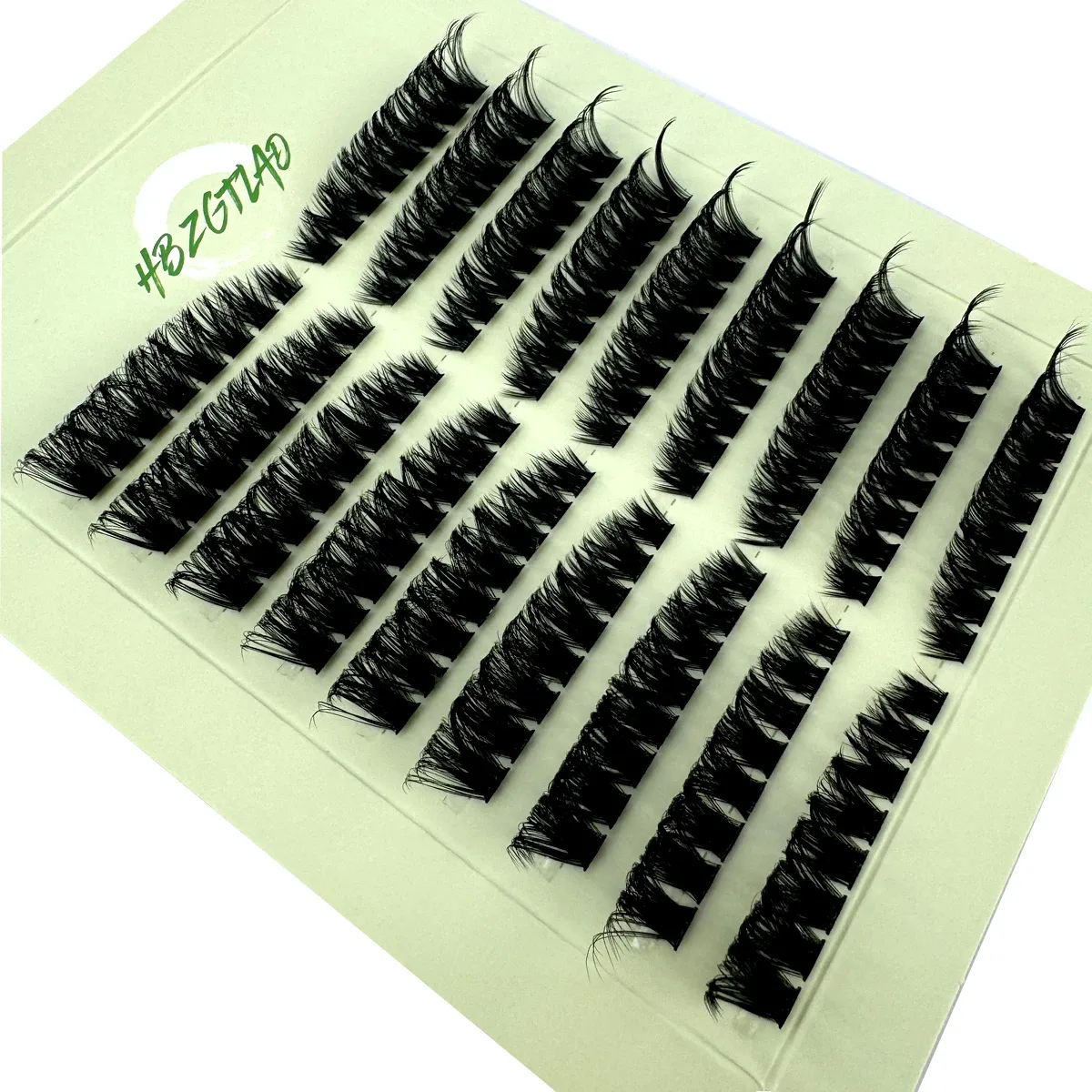 9-reihige, flauschige, lockige Wimpernbündel-Verlängerungslinie 60D/80D links/rechts, Katzenaugen-Wimpernverlängerungslinie, kann wiederverwendet werden — image 2