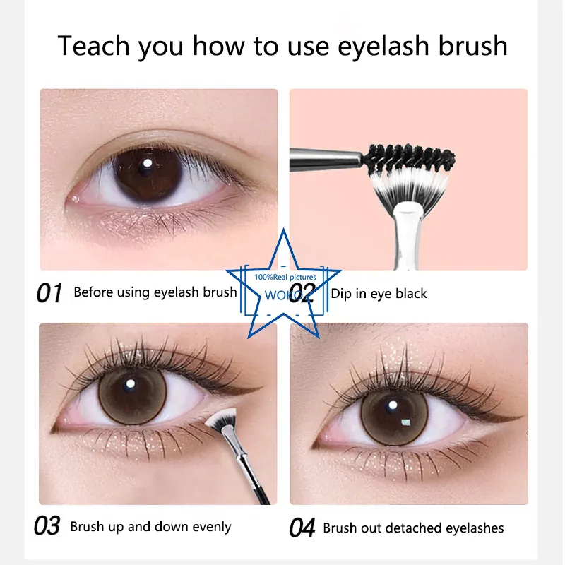แปรงขนตาพัดลม Bent Lash แปรงพัดลม แปรงขนตา แปรงพัดลมขนาดเล็ก Professional MINI แปรงขนตา Make Up TOOL — image 4