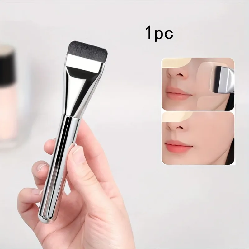 Multi-brug ultratynd foundation børste Letvægts ansigtskonturbørste Flad konturbørste Blending Foundation Cream Makeup Børster — image 8