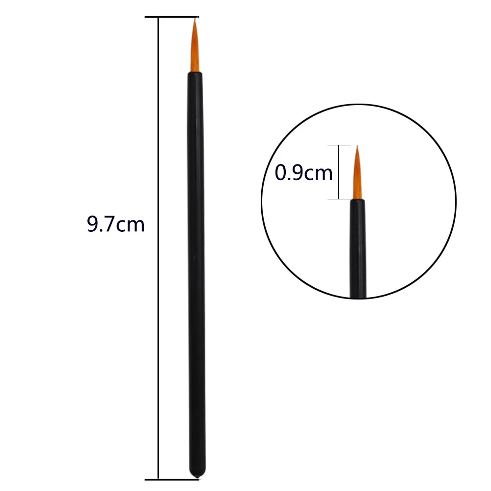 50 stücke Einweg Nail art Pinsel Eyeliner Eyeline Make-Up Werkzeuge Maniküre Malerei Stift Schönheit Werkzeug Nagel Gel Liner Pinsel — image 2