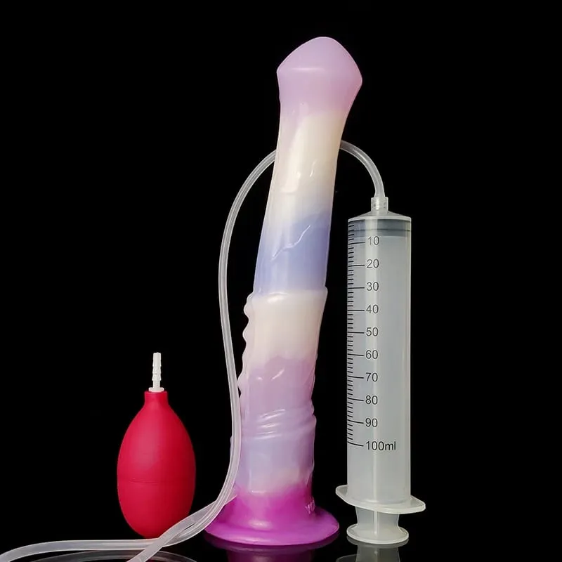 Ejakulerande Häst Dildo 10 lägen Vibrator Kvinnlig Clit Stimulator Silikon Djur Penis Med Sucker Sexleksak För Kvinnor Män — image 12