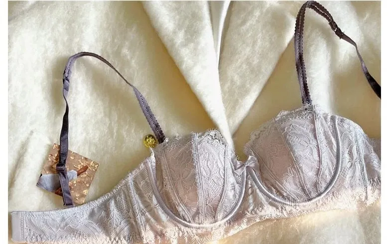 Conjunto de sujetador con Orejas de conejo francés de media copa, gran oferta, sin tirantes, antideslizante, minimizador, soporte lateral, antihundimiento, lencería de mujer 32-38 — image 10