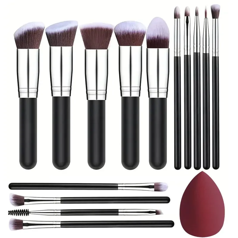Profesional 3/14/16 Buah Set Kuas Makeup Lembut Berbulu Eye Shadow Foundation Concealer Blending Kuas Blush On Alat Kecantikan Wanita — image 16