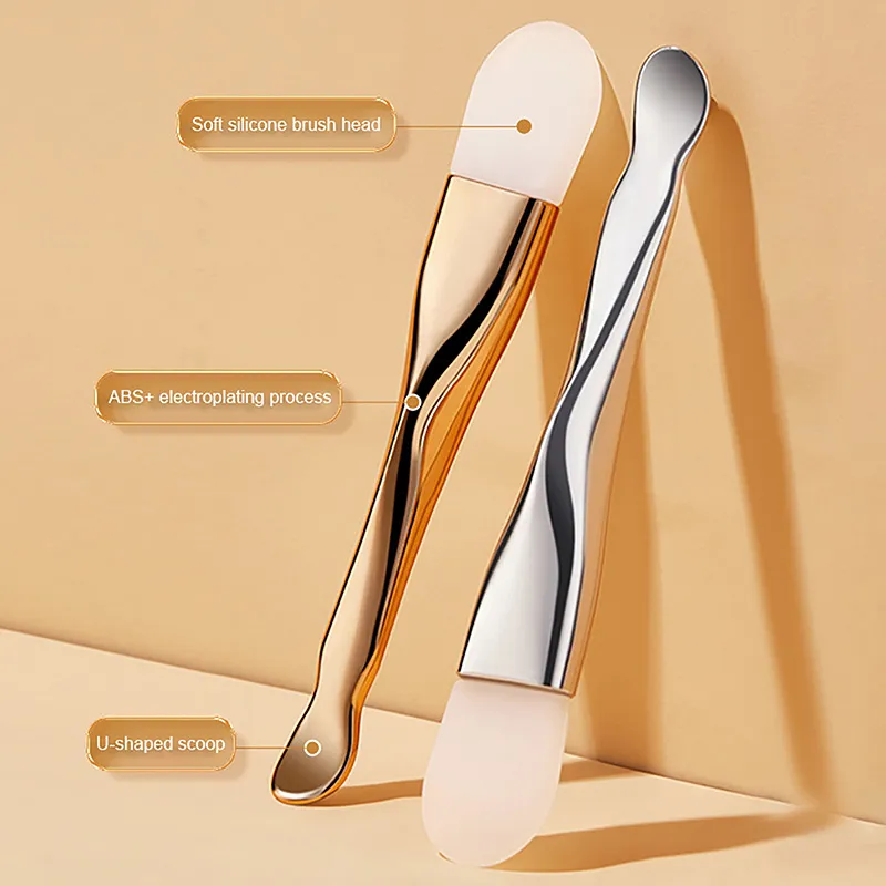 Brosse pour masque Facial en Silicone à Double tête, grattoir de nettoyage du visage, Type de torchon, Film de boue, brosse spéciale, outil de beauté, pinceaux de maquillage — image 4
