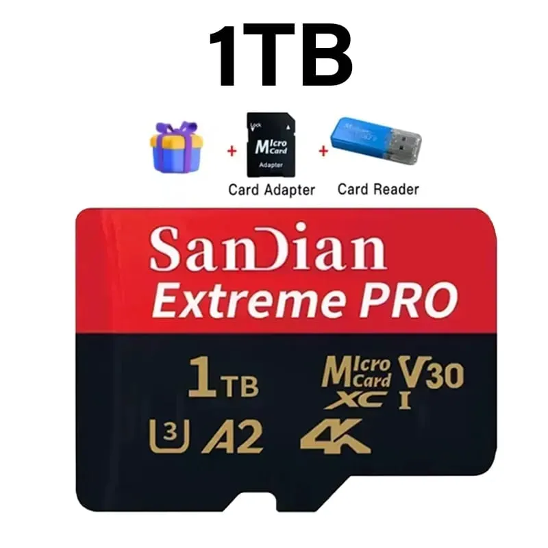 Class 10 U3 V30 Waterproof Memory SD Cards with USB Adapter 128GB 512GB High Speed Micro TF/SD Card for Phone Laptop Camera — image 10