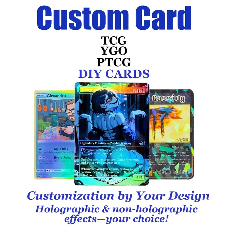 DIY karty PTCG niestandardowe karty do gry folia/zwykła karta spersonalizowana karta personalizacja karty do kolekcji gier TCG/YGO/OPCG
