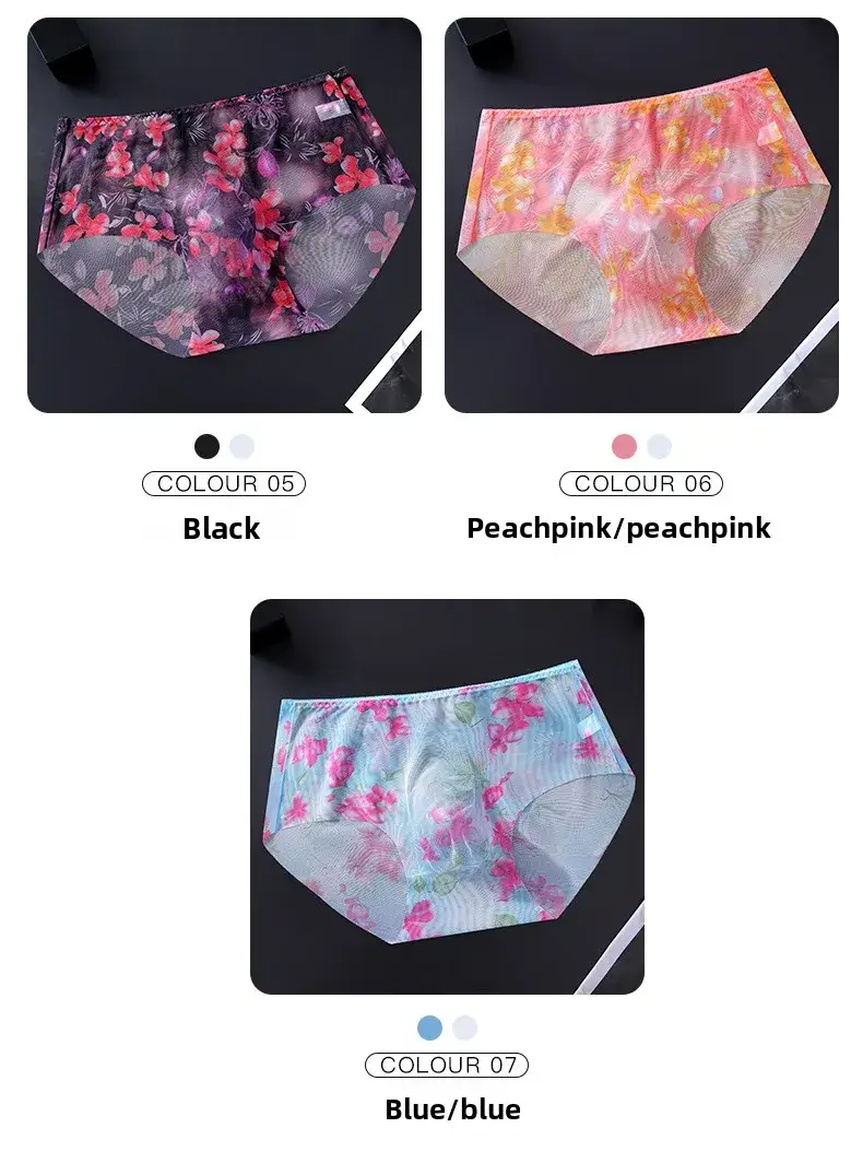 Men's 3D Space Capsule Molded Pouch Briefs Floral Print Sheer Mesh Ice Silk Ultra Thin High Elastic Male Underwear — image 9