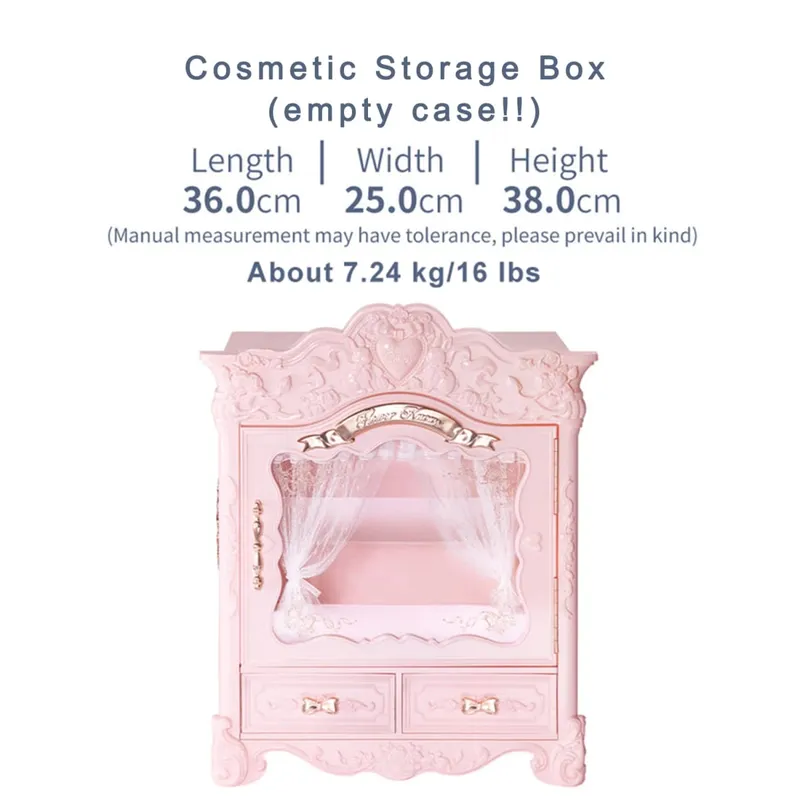 Flower Knows Bunny Garden Makeup Organizer Box Comel Estetik Cosmetic Storage Case Penyusun Vanity Kapasiti Besar