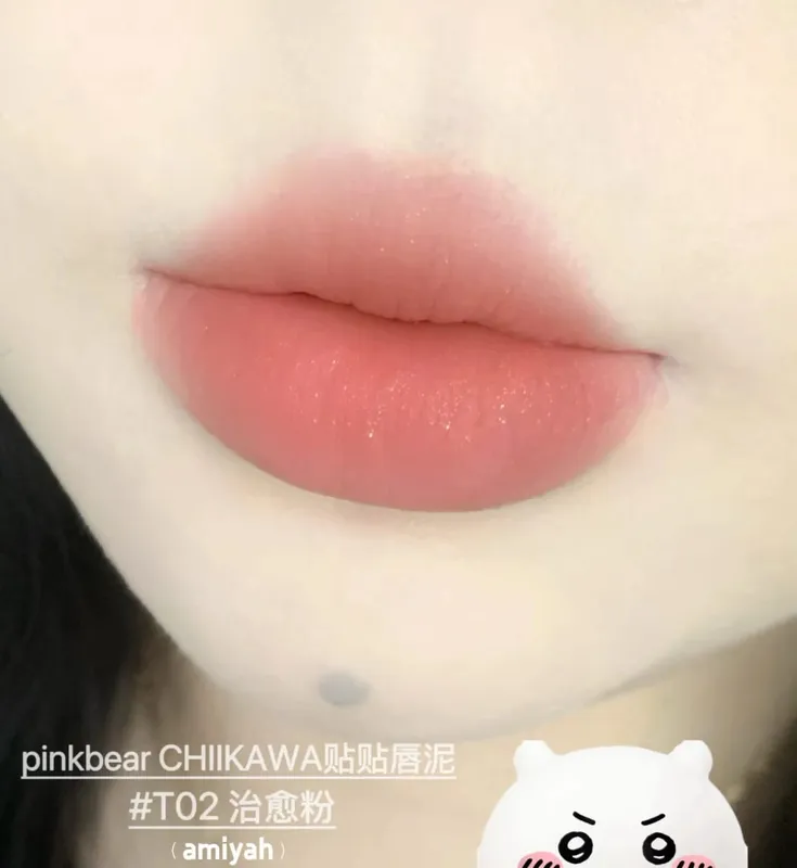 Pinkbear Single Blush Serbaguna Krim Cermin Lip Gloss Matte Lip Cream Air Kilauan cahaya Mekap Bibir Tahan Lama — image 9