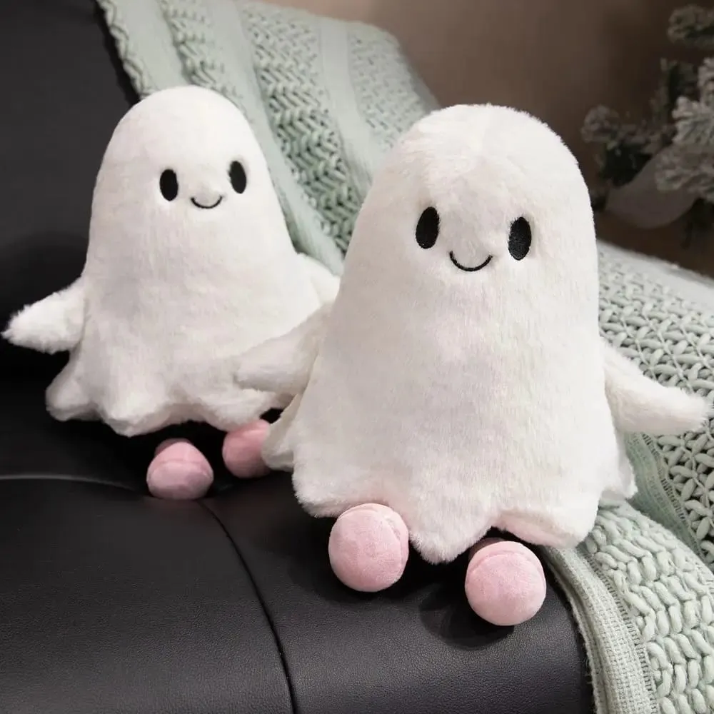 Boneka Mewah Hantu Kecil Simulasi Mainan Boneka Hantu Kartun Buatan Tangan Berbulu Bantal Hantu Holloween Lembut Nyaman — image 6