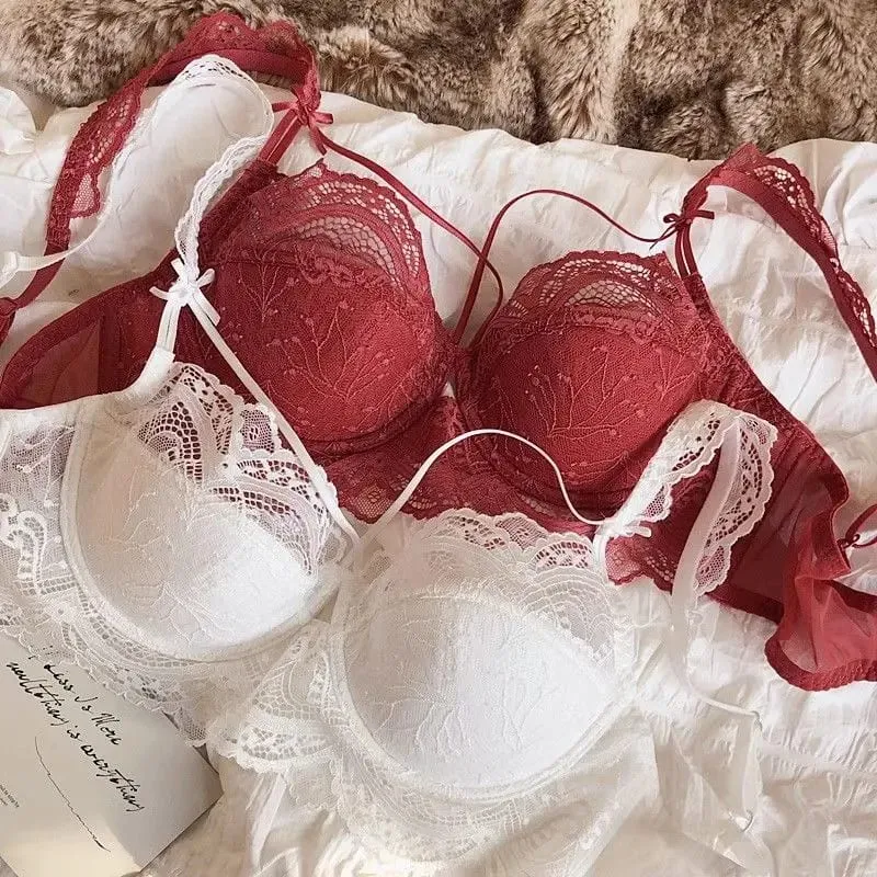 Bralette Renda Dapat Disesuaikan untuk Set Bra Dada Kecil Tali Dapat Dilepas & Bantalan Tipis Kawat Lembut Nyaman Pakaian Dalam Anak Perempuan Muslim — image 3