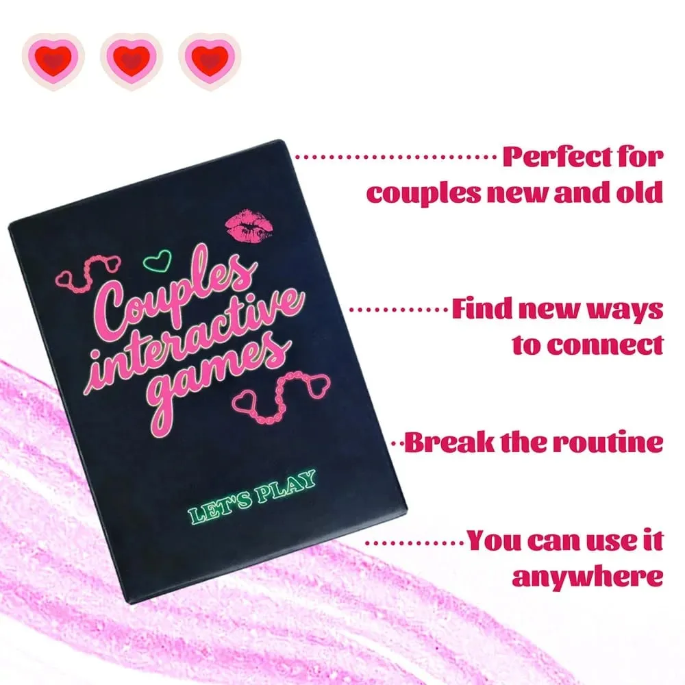 50PCS Kad Permainan Pasangan Seksual Flirty Interaktif Date Night Permainan Cinta Soal Jawab Set Kad Cabaran Hadiah Hari Valentine yang Romantik — image 4