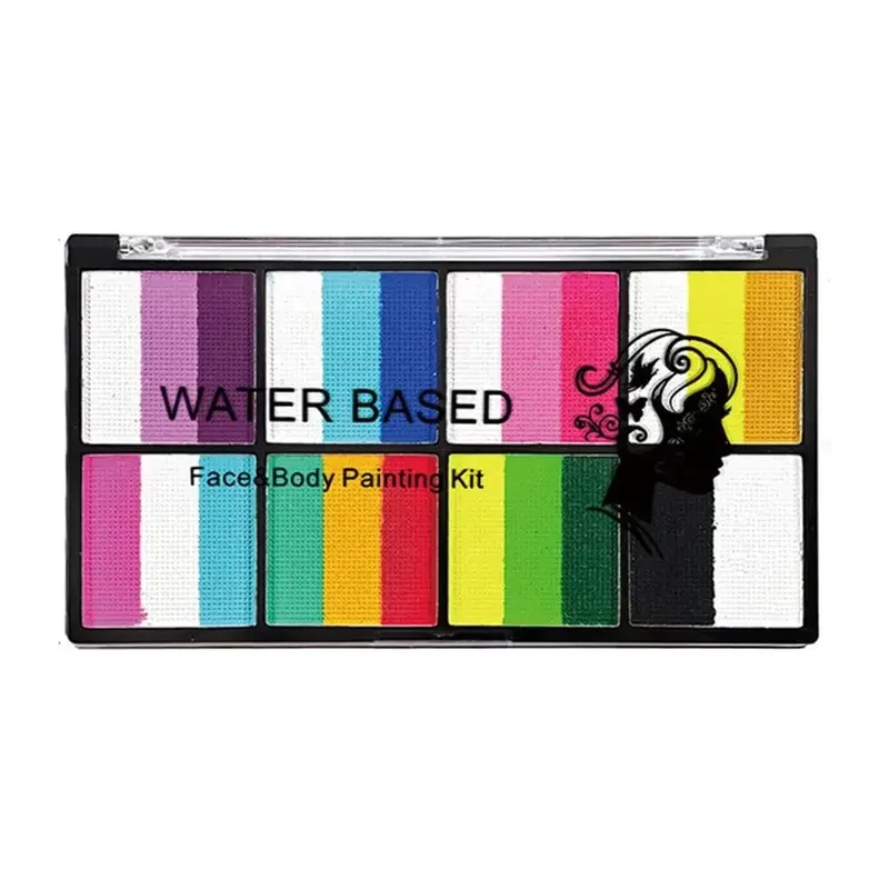 Water-Soluble Rainbow Palette Children's Face Body Makeup Face Stage Pigments Paint Paint Body Makeup Halloween R6N0