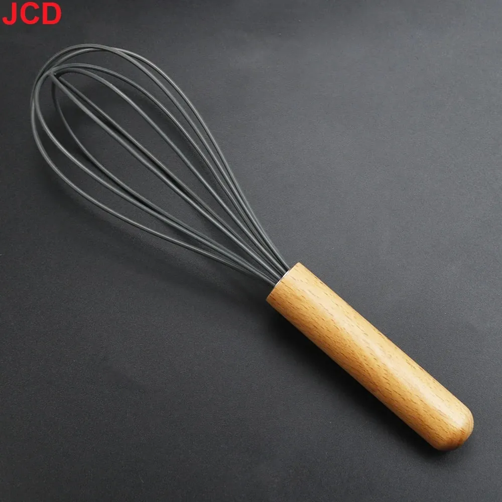 JCD Siliconen Eiklopper Garde Houten Handvat Keuken Hand Eiklopper Gadgets Keukengereedschap Bakaccessoires — image 11